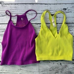 Women's Lot Of 2 Free People x FP Movement Cropped Tank Tops XS